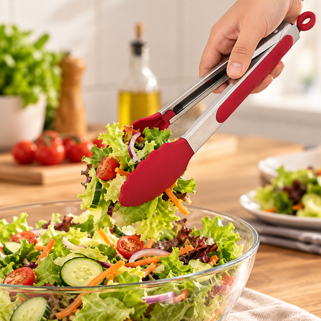 Set of 2 Silicone Kitchen Tongs