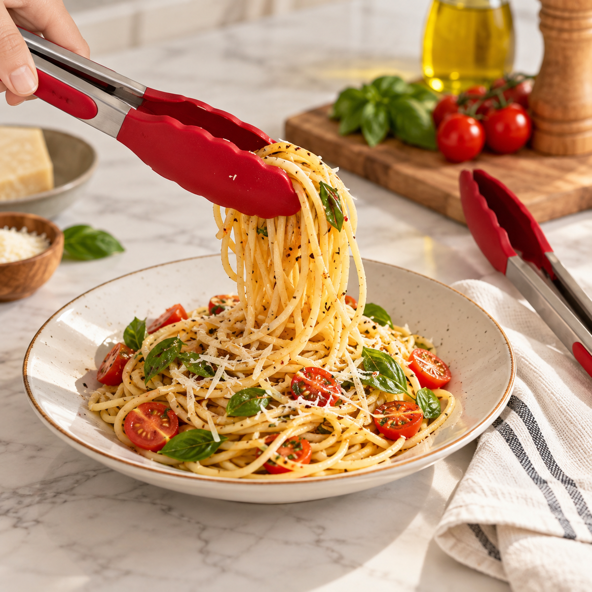 Set of 2 Silicone Kitchen Tongs